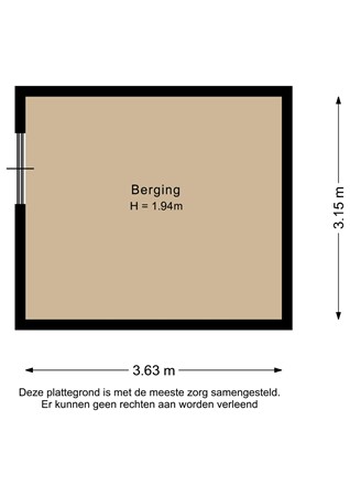 Floorplan - Schieweg 206C02, 3038 BM Rotterdam